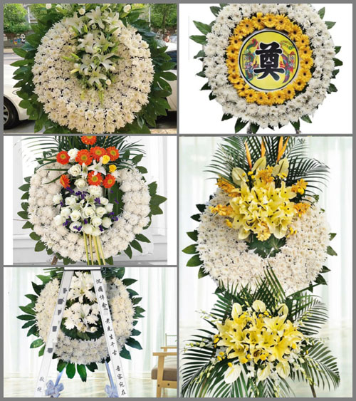 江苏泰州靖江市季市镇宁界村花圈速递